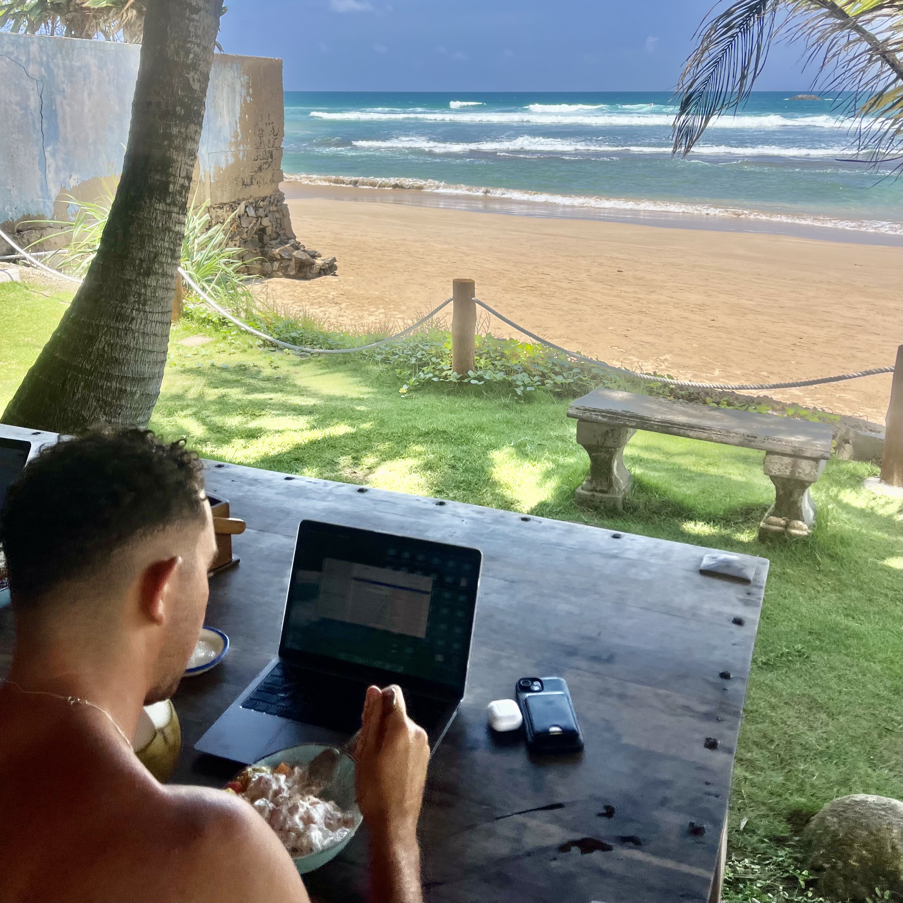 Working from the tropics with an ocean view